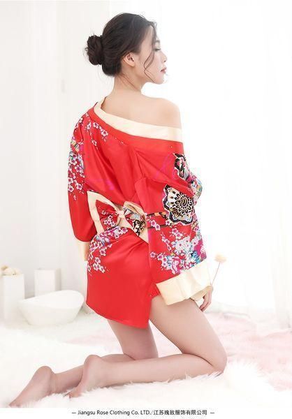 B12 セクシー 和服 コスプレ 花魁 着物 ランジェリー 浴衣 和風 花柄_画像8