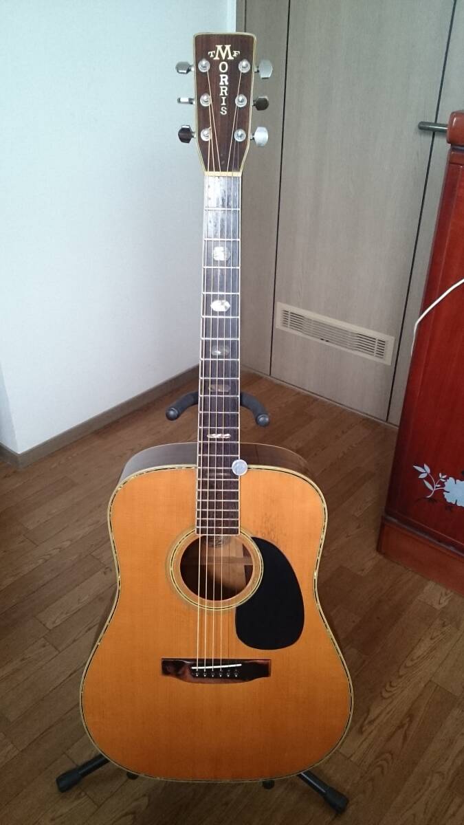 Morris W-50 アコースティックギター Made in Japan 単板トップ 状態良好 ハードケース付き_画像1