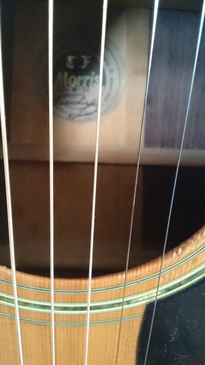 Morris W-50 アコースティックギター Made in Japan 単板トップ 状態良好 ハードケース付き_画像3