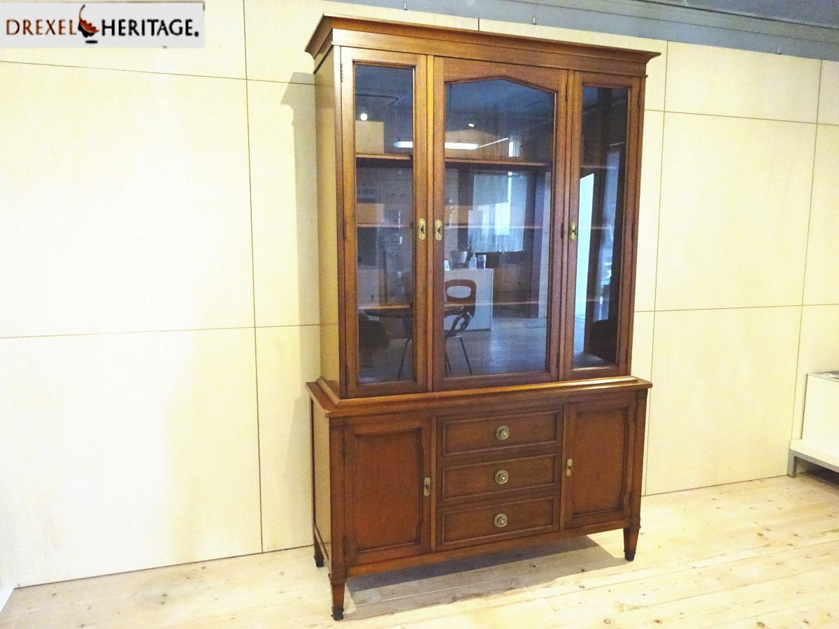 osk071027 【DREXEL HERITAGE/ドレクセル ヘリテイジ】 Triune トライユン China チャイナ 飾り棚・食器棚_画像3