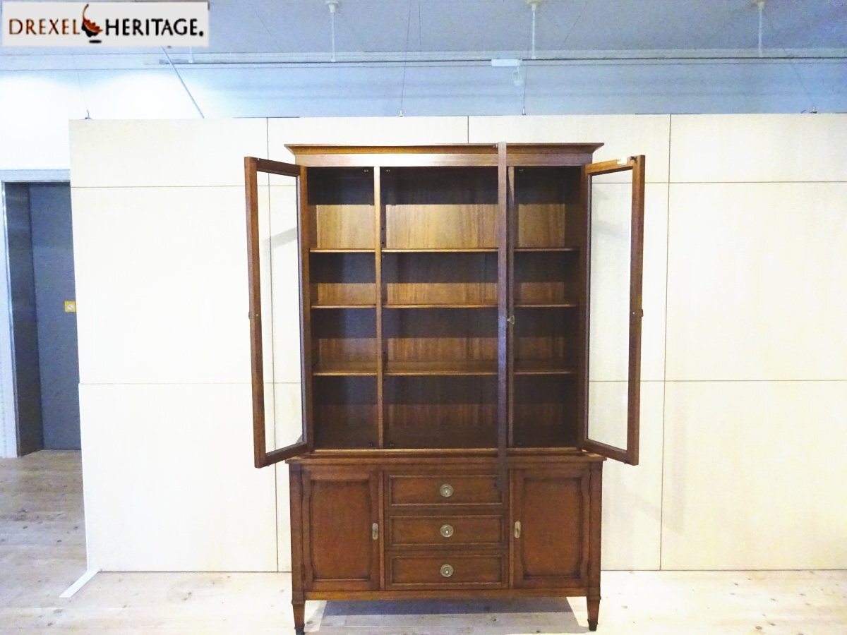 osk071027 【DREXEL HERITAGE/ドレクセル ヘリテイジ】 Triune トライユン China チャイナ 飾り棚・食器棚_画像4
