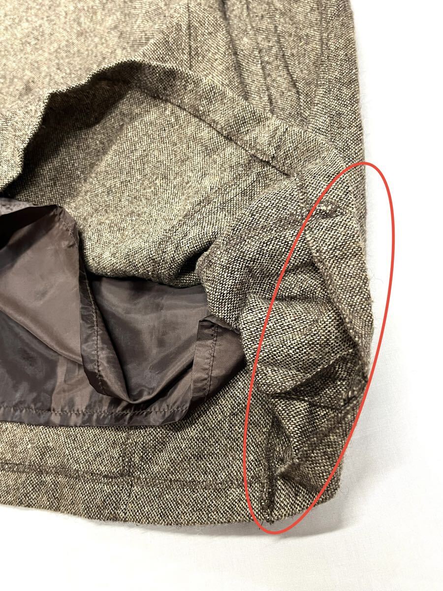 ヒロタ★（w61）ウール混 フレアスカート/茶系_画像5