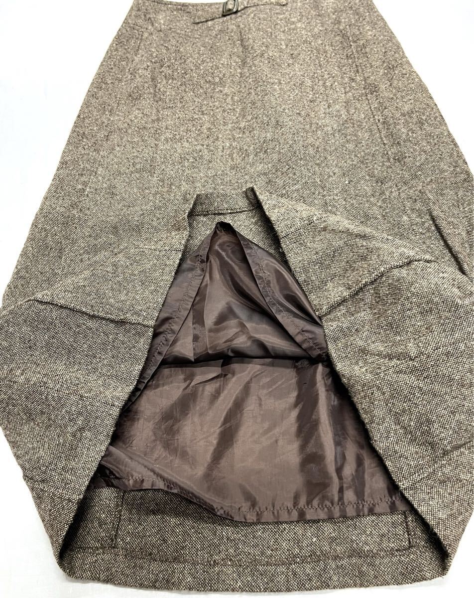 ヒロタ★（w61）ウール混 フレアスカート/茶系_画像4