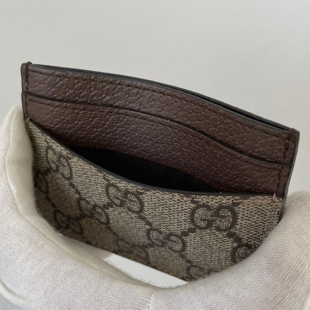 【未使用★箱付き】GUCCI グッチ カードケース 名刺入れ オフィディア シェリーライン GG柄 ベージュ ブラウン _画像7