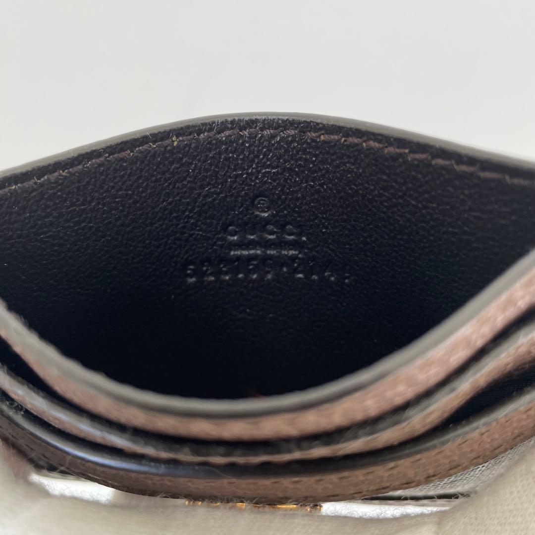【未使用★箱付き】GUCCI グッチ カードケース 名刺入れ オフィディア シェリーライン GG柄 ベージュ ブラウン _画像9