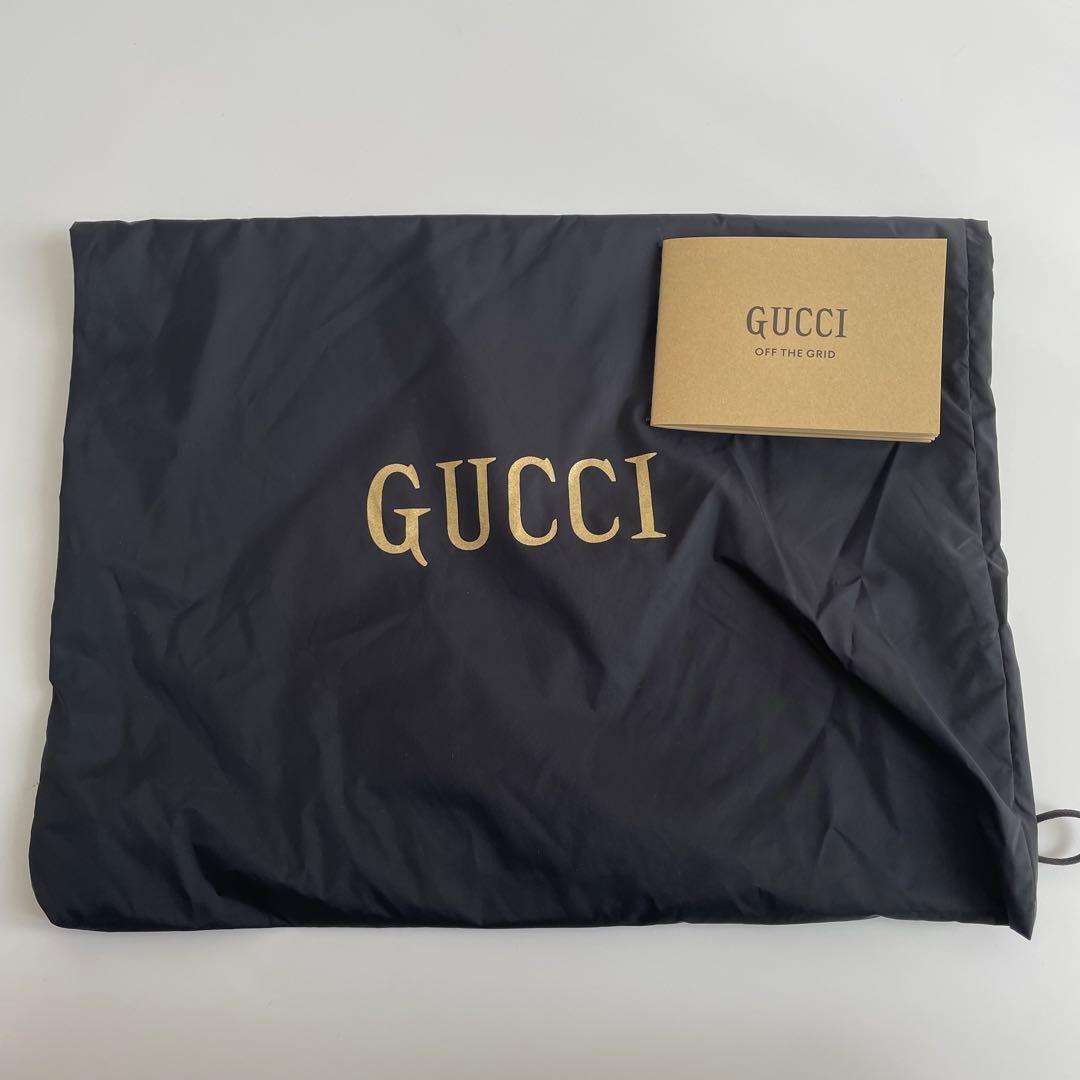 【未使用級】グッチ ボディバッグ オブザグリット ナイロン 黒 739376 GUCCI バッグ ショルダーバッグ クロスボディ GG柄 レザー ブラック_画像10