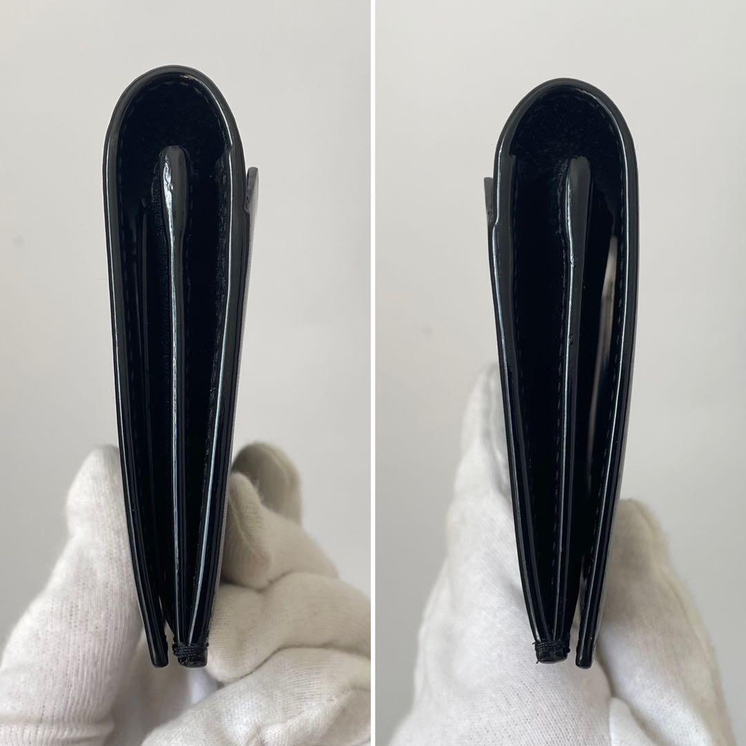 【極美品】サンローラン カードケース 小銭入れ レザー ロゴ型押し 黒 フラグメントケース 折財布 ミニウォレット レザー 本革 ブラック_画像5