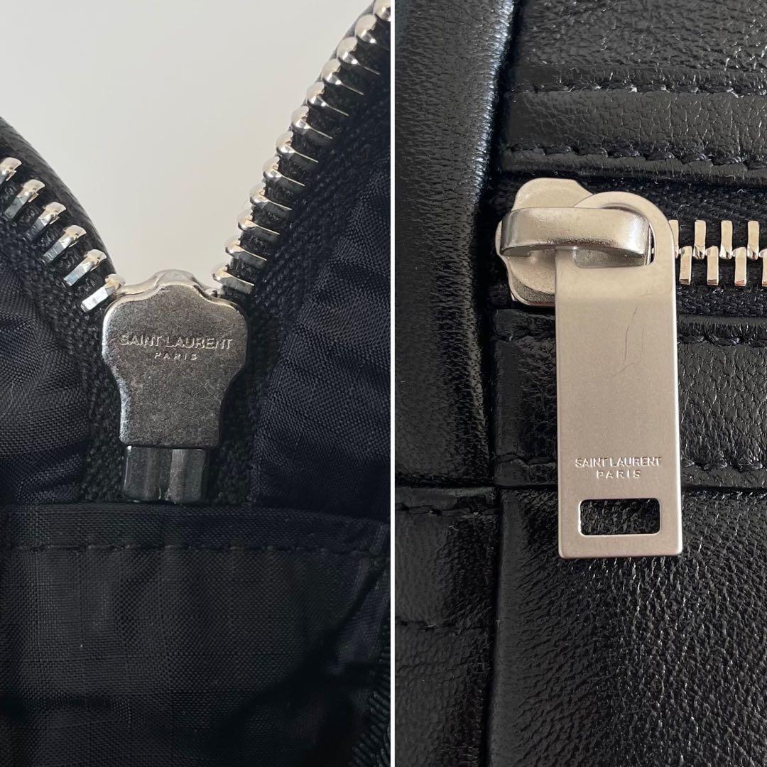 【未使用】サンローラン シティ ショルダーバッグ レザー 黒 バッグ ワンショルダー 肩掛け 斜め掛け レザー 本革 ラムスキン ブラック_画像6