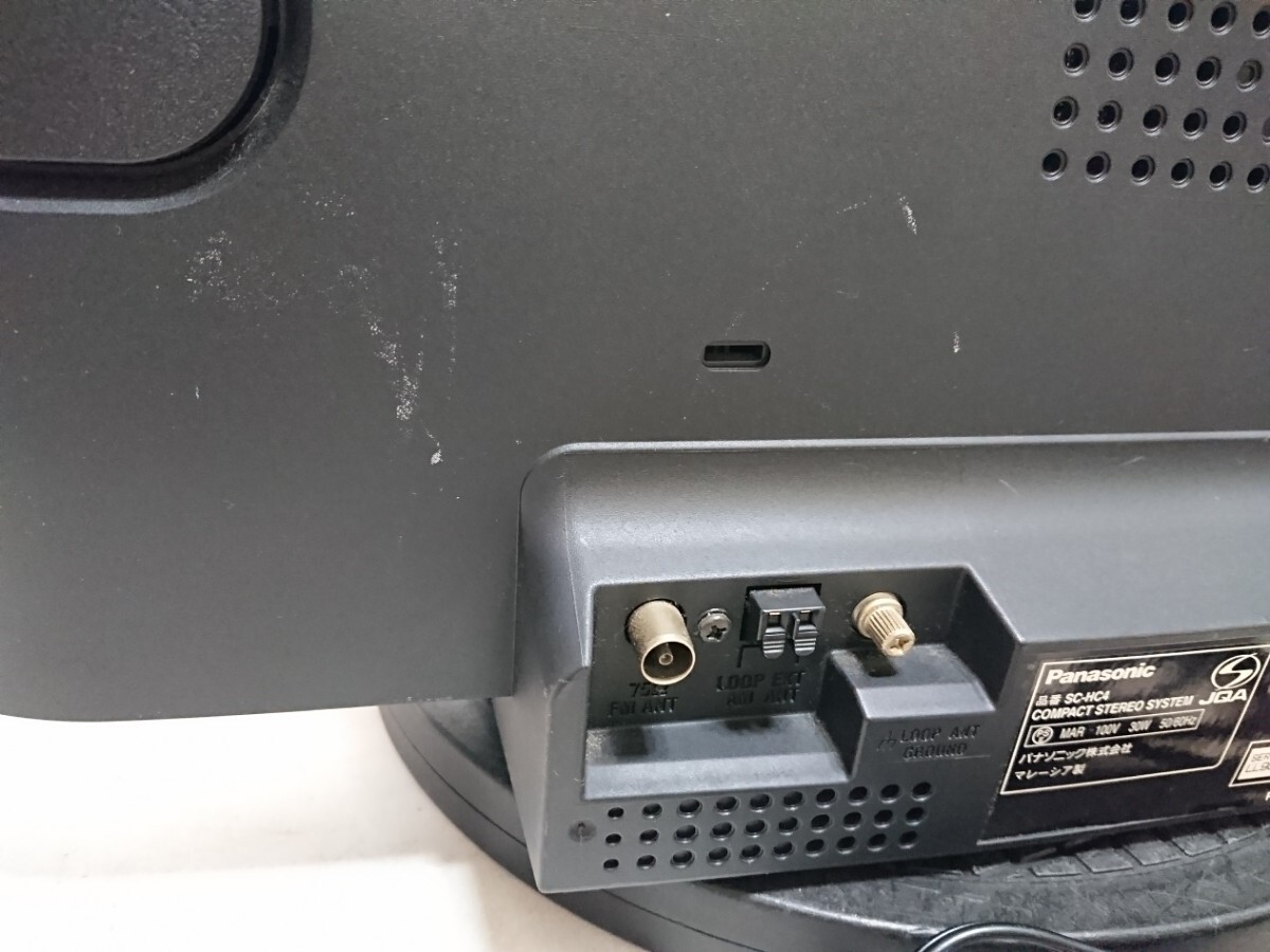 管理1042 Panasonic パナソニック コンパクトステレオシステム D-dock SC-HC4 CD/ipod/AUX 09年製 汚れあり 動作確認済み ジャンク_画像7