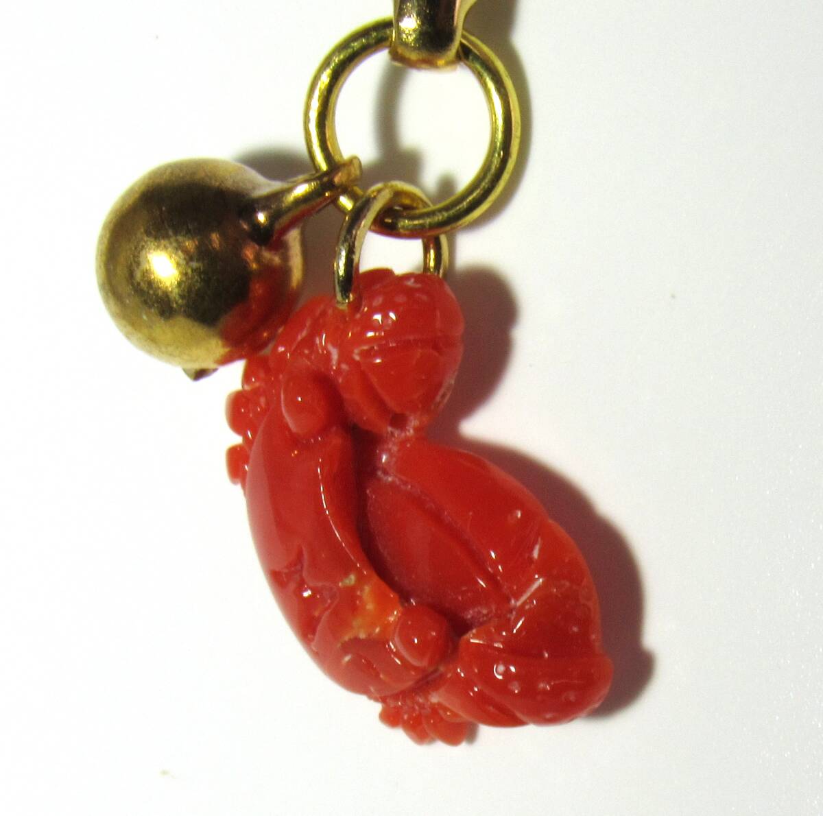 宝石サンゴ さんご レディ-ス アクセサリー ジュエリー ネックレス ペンダント コ-ラルジュン IMG-1177_画像2