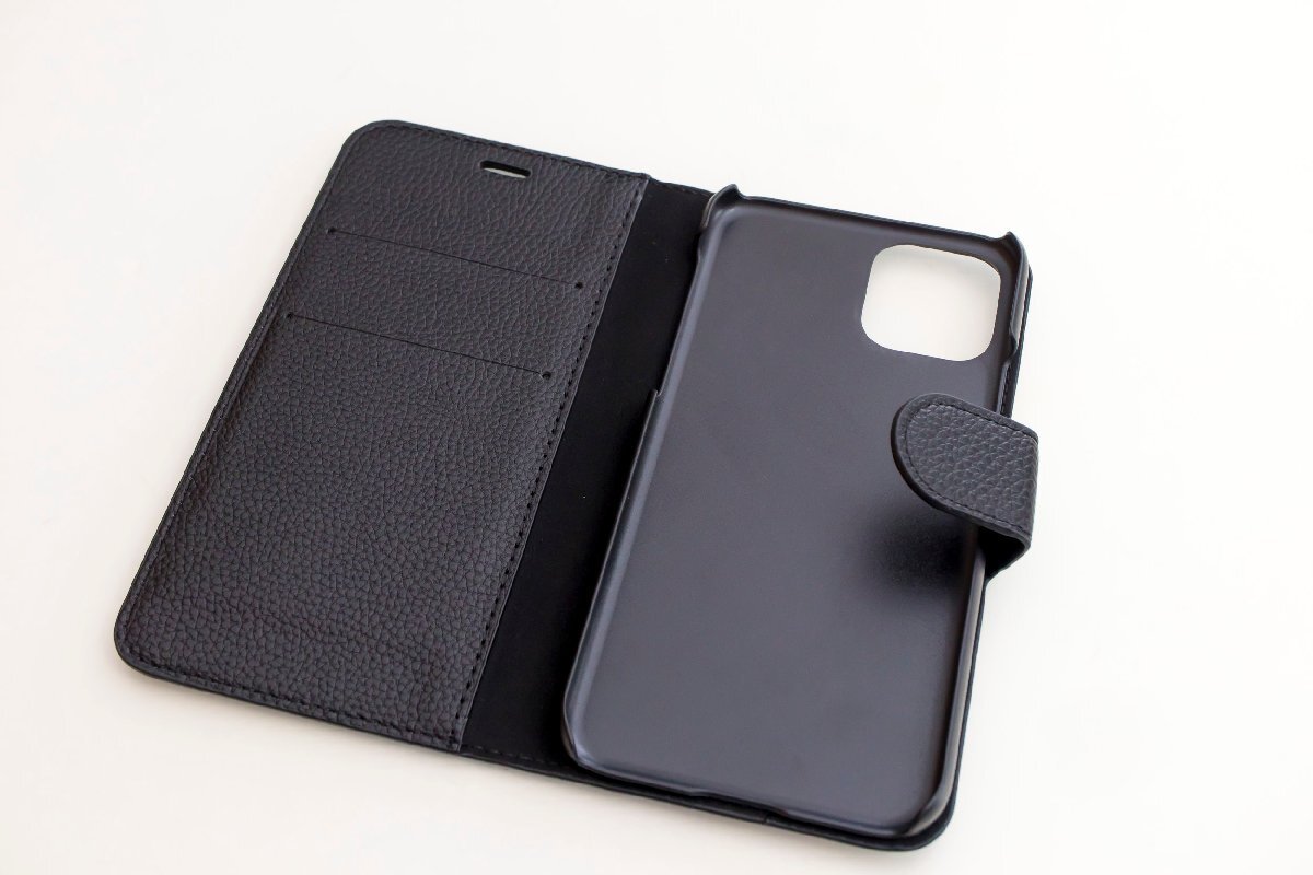 訳あり iPhone11Pro iPhone11 Pro 手帳 ケース 新品 合皮 ブラック LZR003_画像3