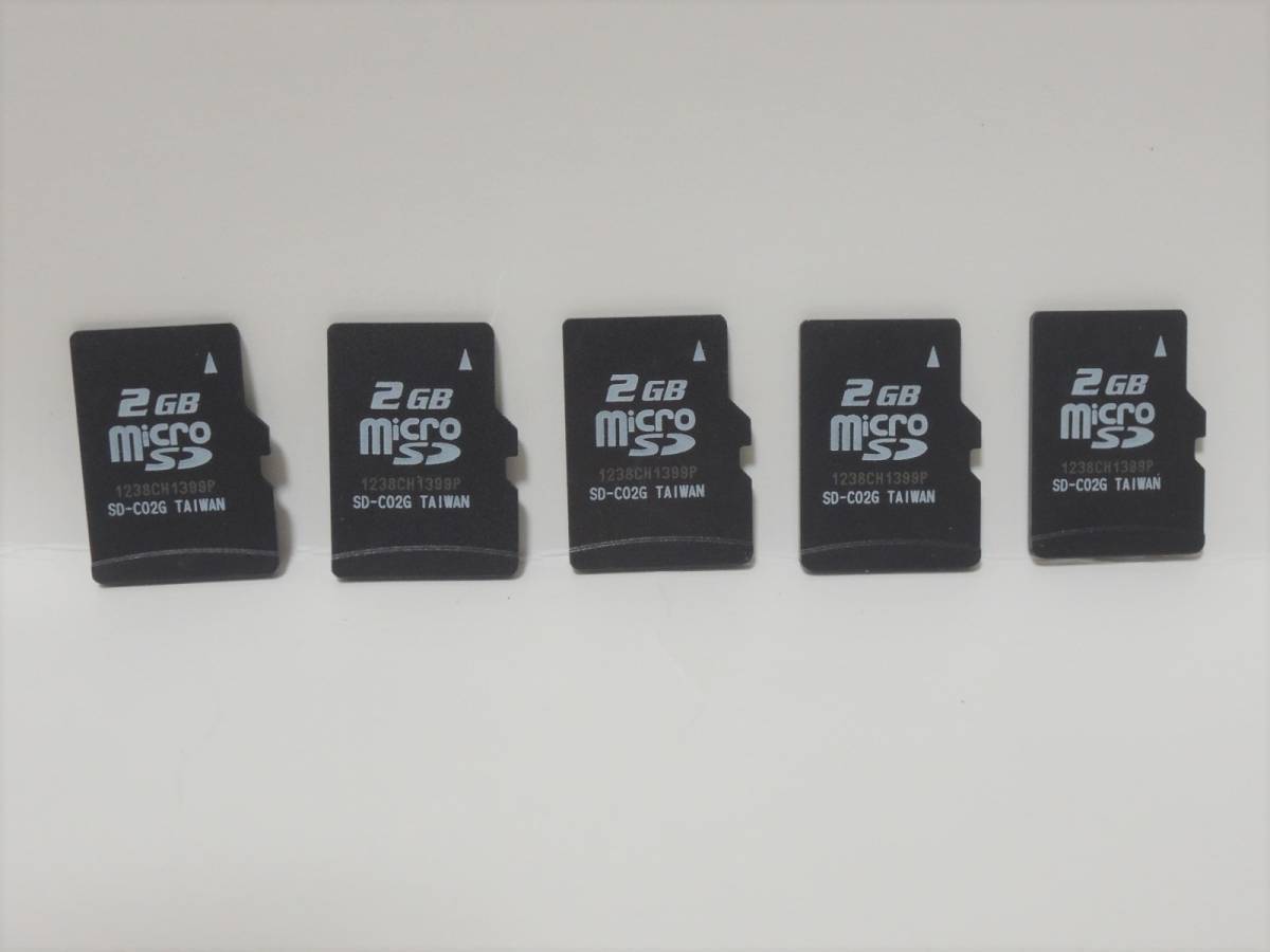 microSD SD-C02G 2GB 5枚セット 中古品 ジャンク_画像1