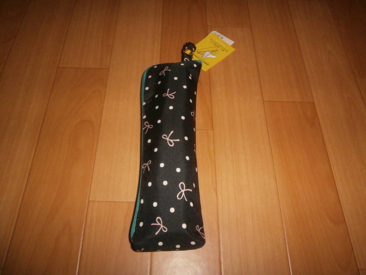 即決★新品★折り畳み傘★雨傘　日傘　両方使えます★黒　リボン★親骨長さ50センチ★かさ★レディース女児女の子小学生中学生高校生大学生_画像5