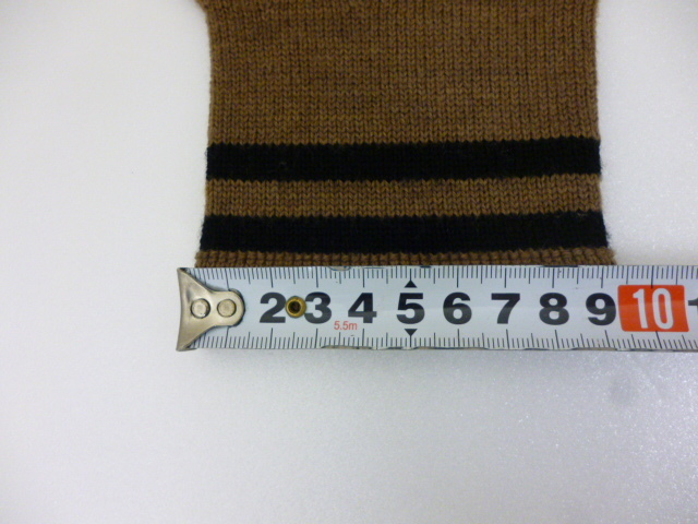 【M44397】FENDI フェンディ グローブ 手袋 ニット 防寒具 メンズ ブラウン系 美品　_画像9