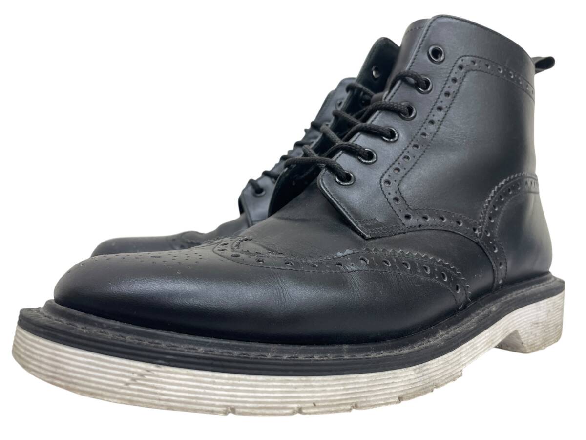 Loake (ローク) ×CASHCA カシュカ レースアップブーツ イングランド製 ウィングチップ C860 UK8 ブラック メンズ/045_画像1