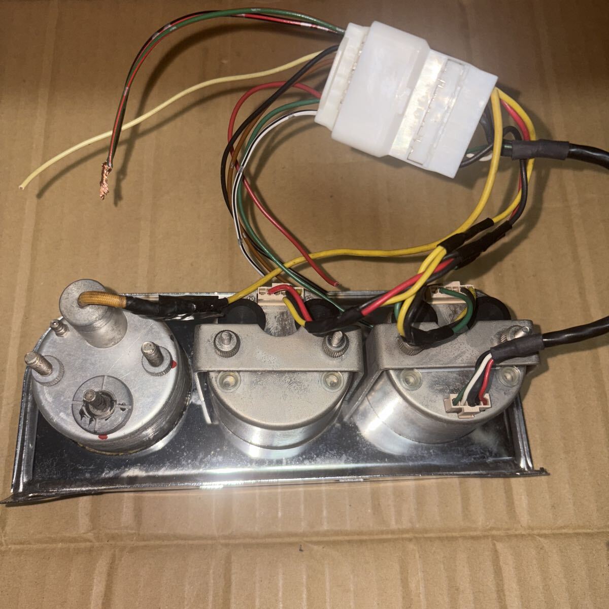 当時物　ラムコ　3連メーター　電圧計　電流計　バキューム計　52パイ_画像5