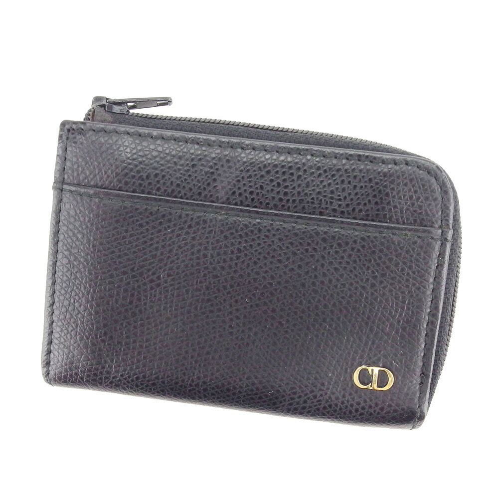 【30%OFFクーポン】ディオール Dior コインケース ブラック レディース 中古_画像1