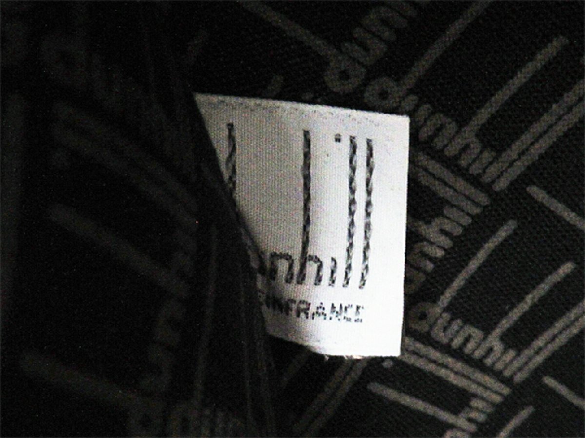 ダンヒル Dunhill ボストンバッグ ヘリンボーン グレー 灰色 ブラウン ゴールド レディース 中古