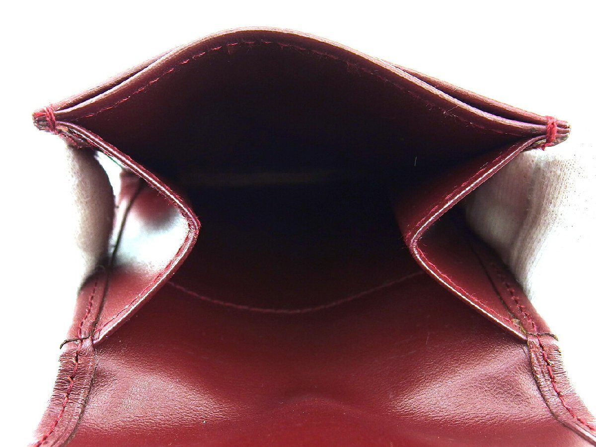 カルティエ CARTIER コインケース マストライン ボルドー ゴールド レディース 中古_画像5