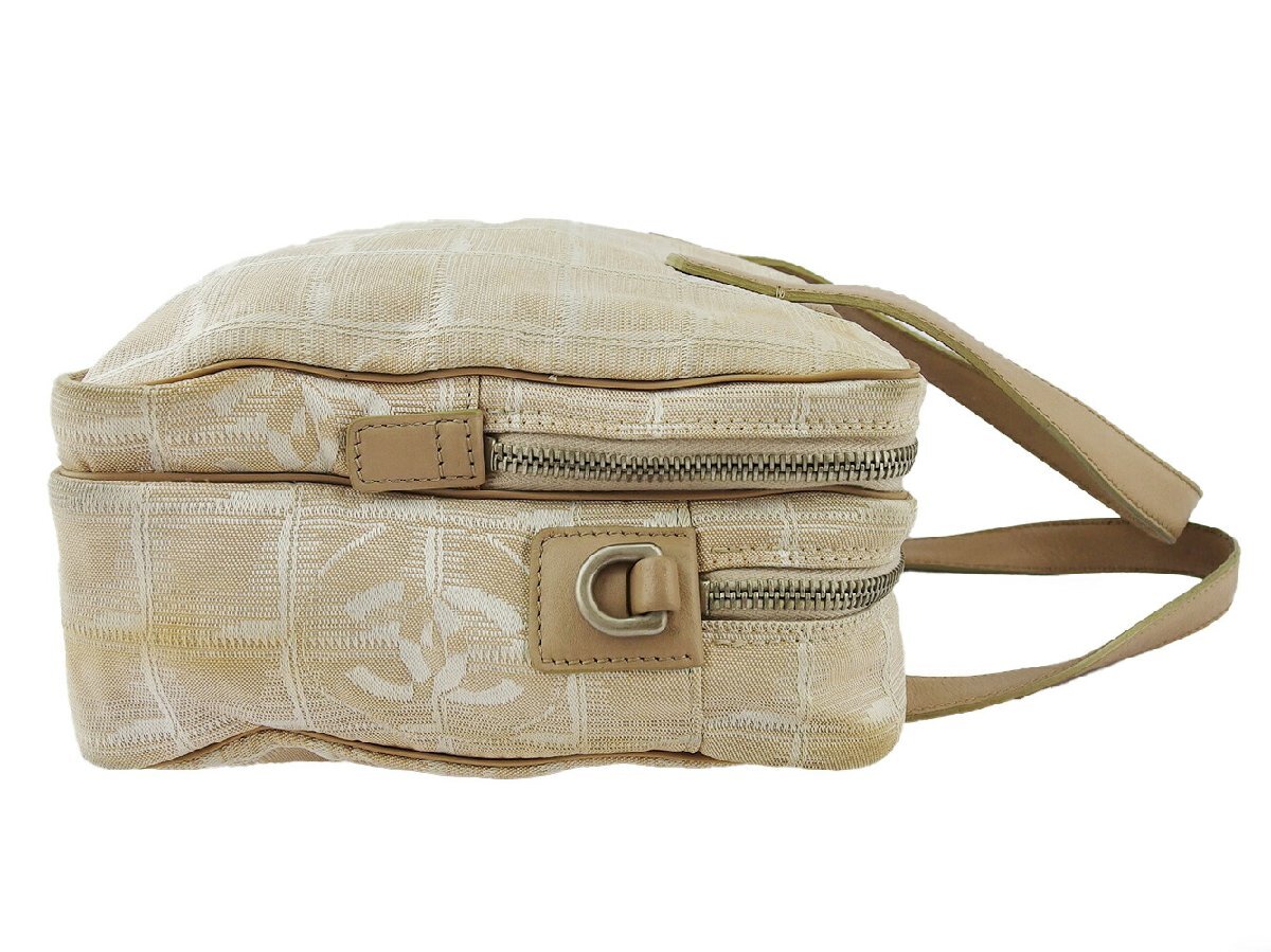 シャネル CHANEL ハンドバッグ ニュートラベルライン オールドシャネル ベージュ シルバー レディース 中古