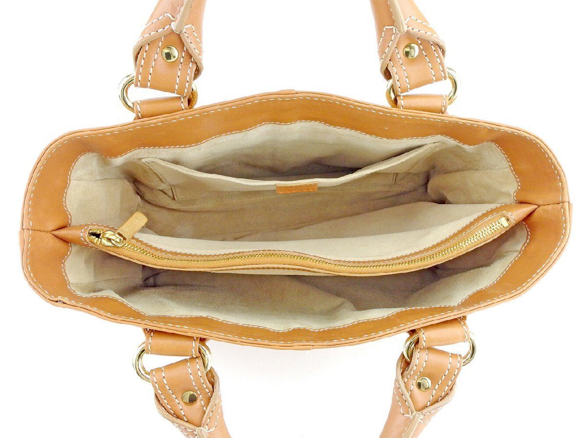 セリーヌ CELINE ハンドバッグ ブギーバッグ ライトブラウン ゴールド レディース 中古