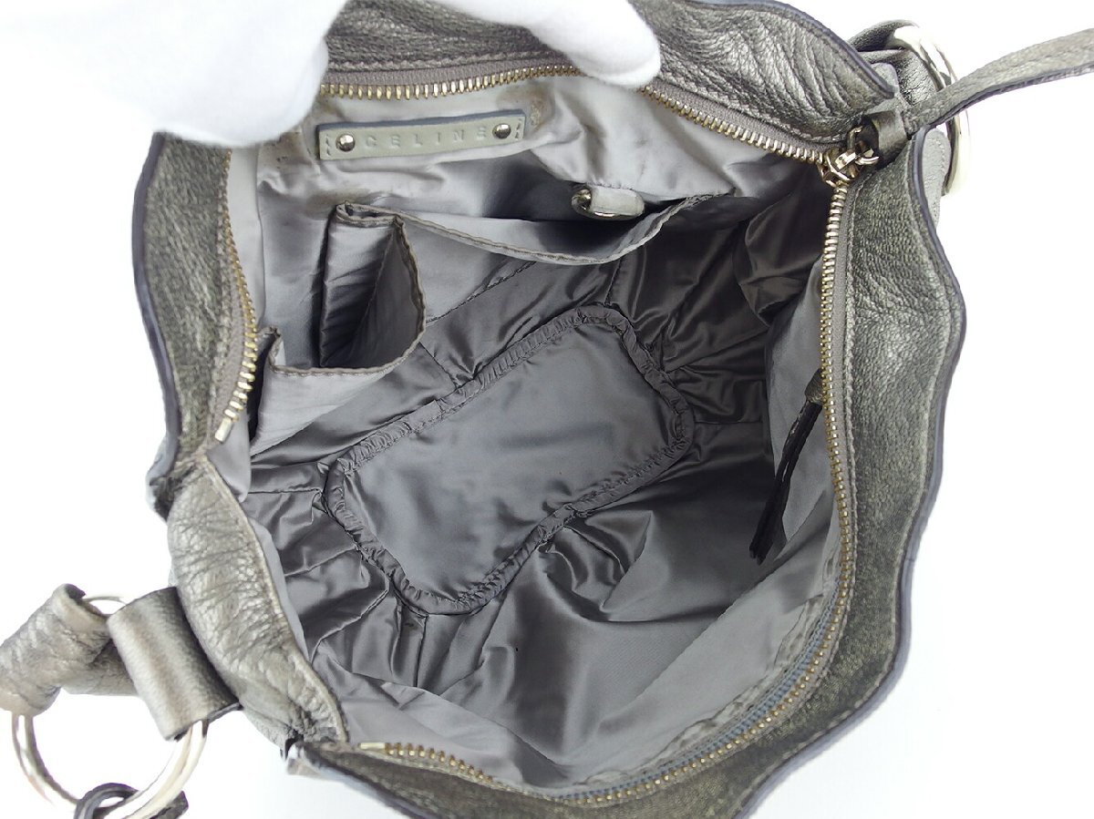 セリーヌ CELINE ハンドバッグ チャコールグレー レディース 中古