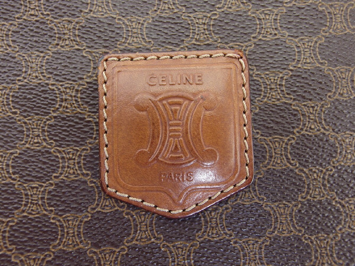 セリーヌ CELINE ビジネスバッグ マカダム(ブラウン×ベージュ) ブラウン レディース 中古_画像9