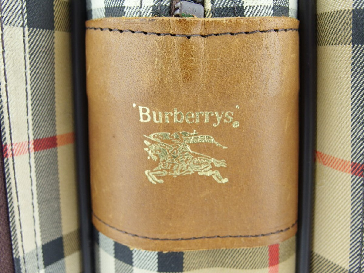 バーバリー BURBERRY ボストンバッグ チェック ベージュ ブラック レッド ゴールド レディース 中古