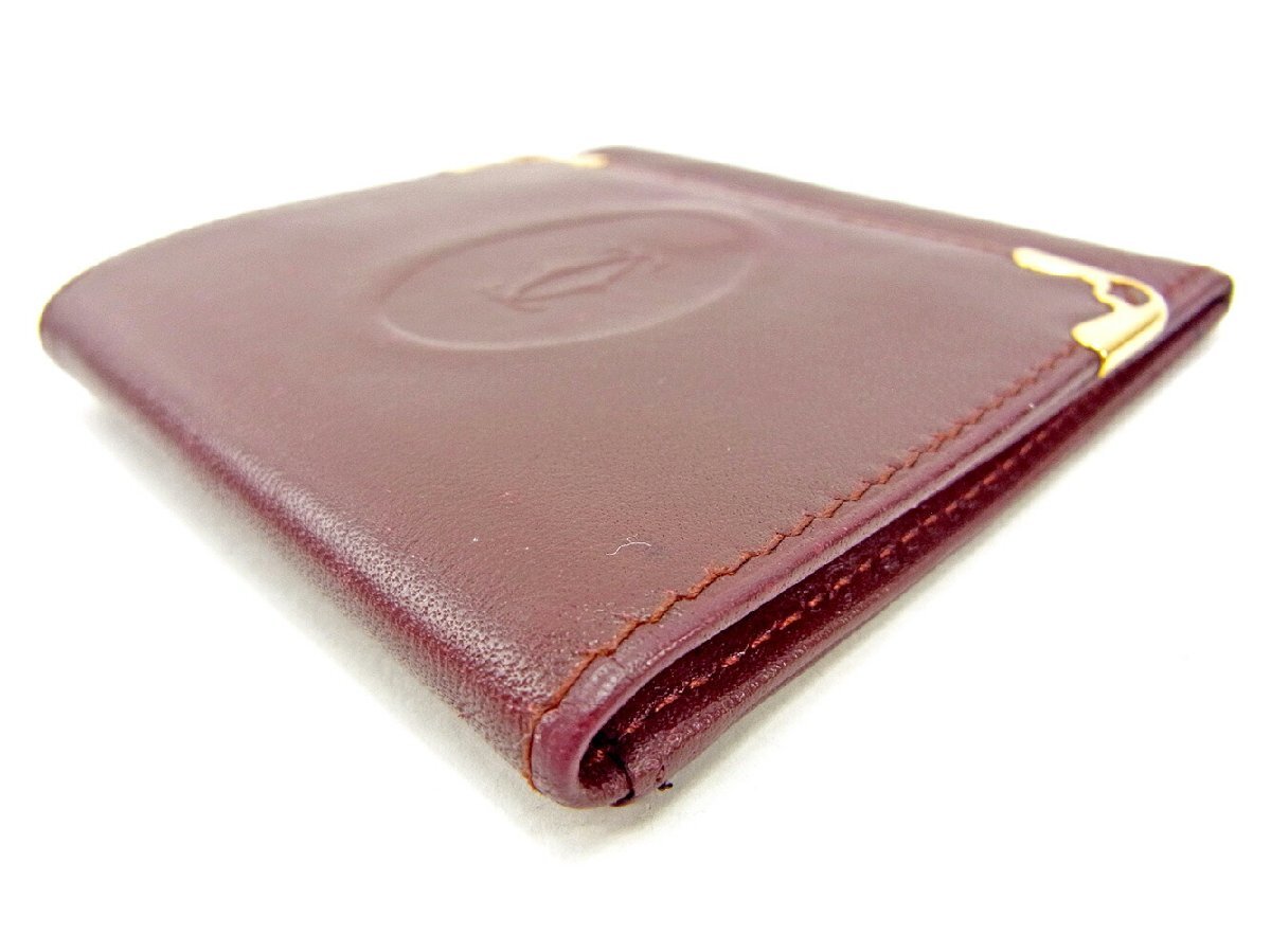 カルティエ CARTIER コインケース マストライン ボルドー レディース 中古_画像3