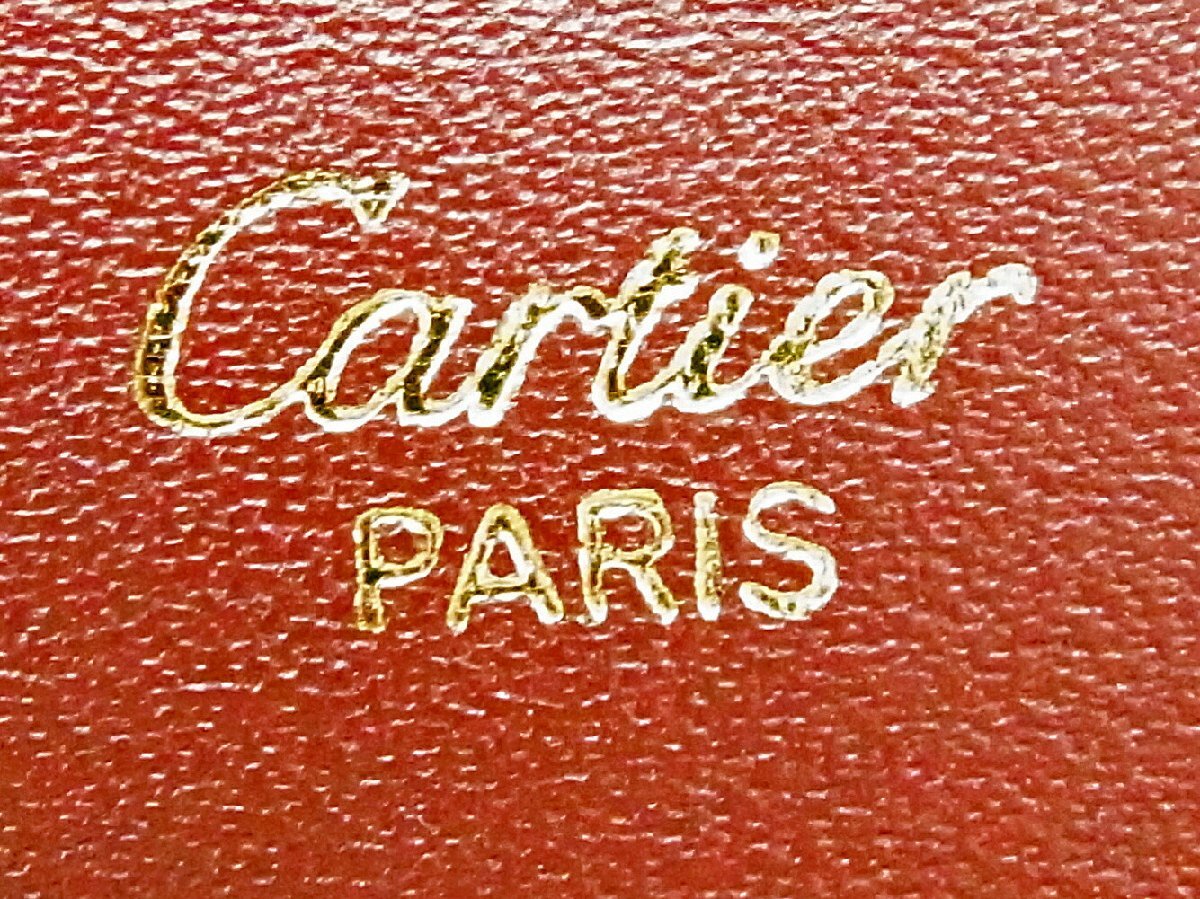 カルティエ CARTIER コインケース マストライン ボルドー レディース 中古_画像8