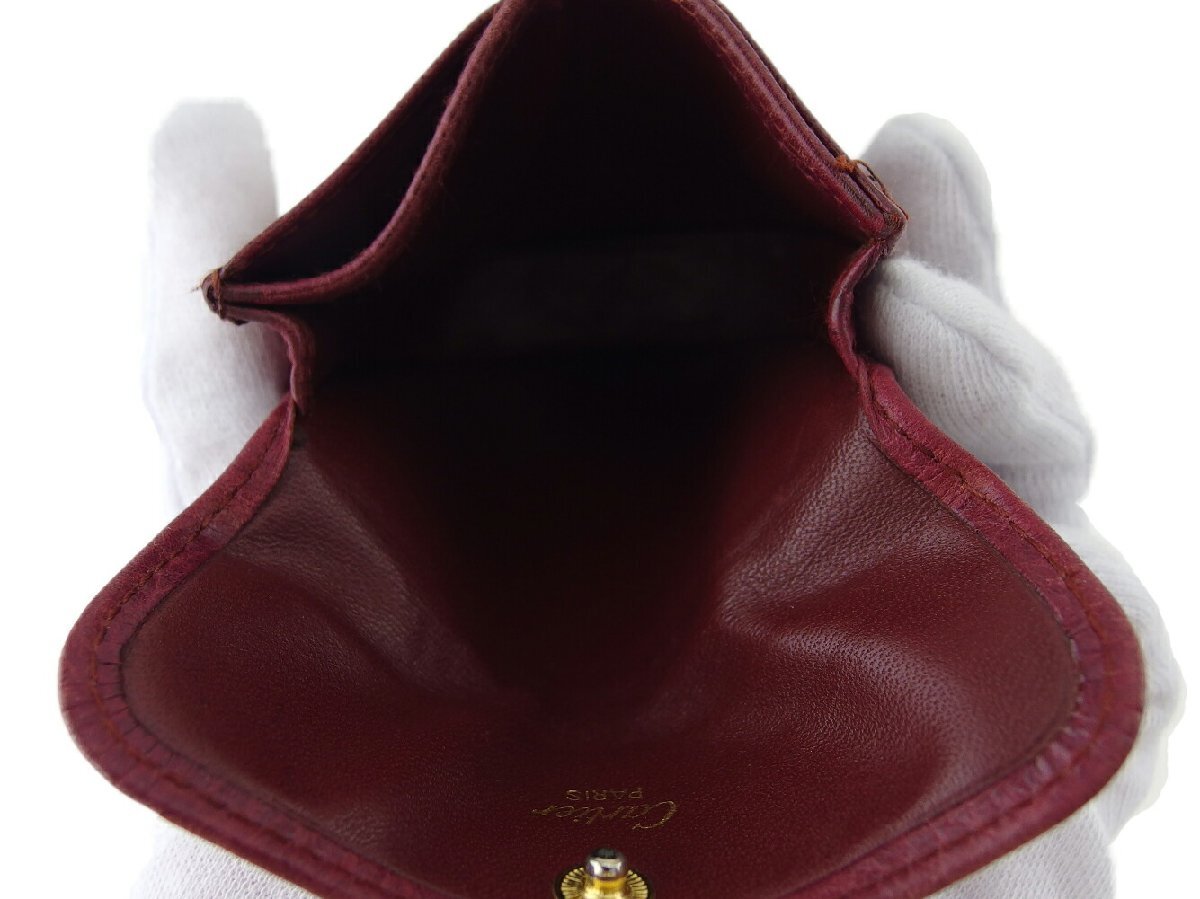 【30%OFFクーポン】カルティエ CARTIER コインケース マストライン ボルドー レディース 中古_画像5