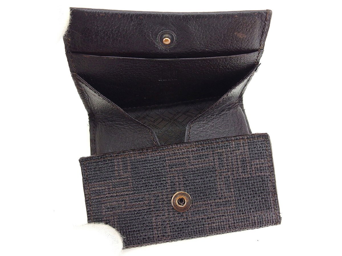 【30%OFFクーポン】ダンヒル Dunhill コインケース ディーエイト ブラック ブラウン レディース 中古_画像4