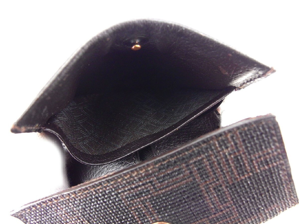 【30%OFFクーポン】ダンヒル Dunhill コインケース ディーエイト ブラック ブラウン レディース 中古_画像6