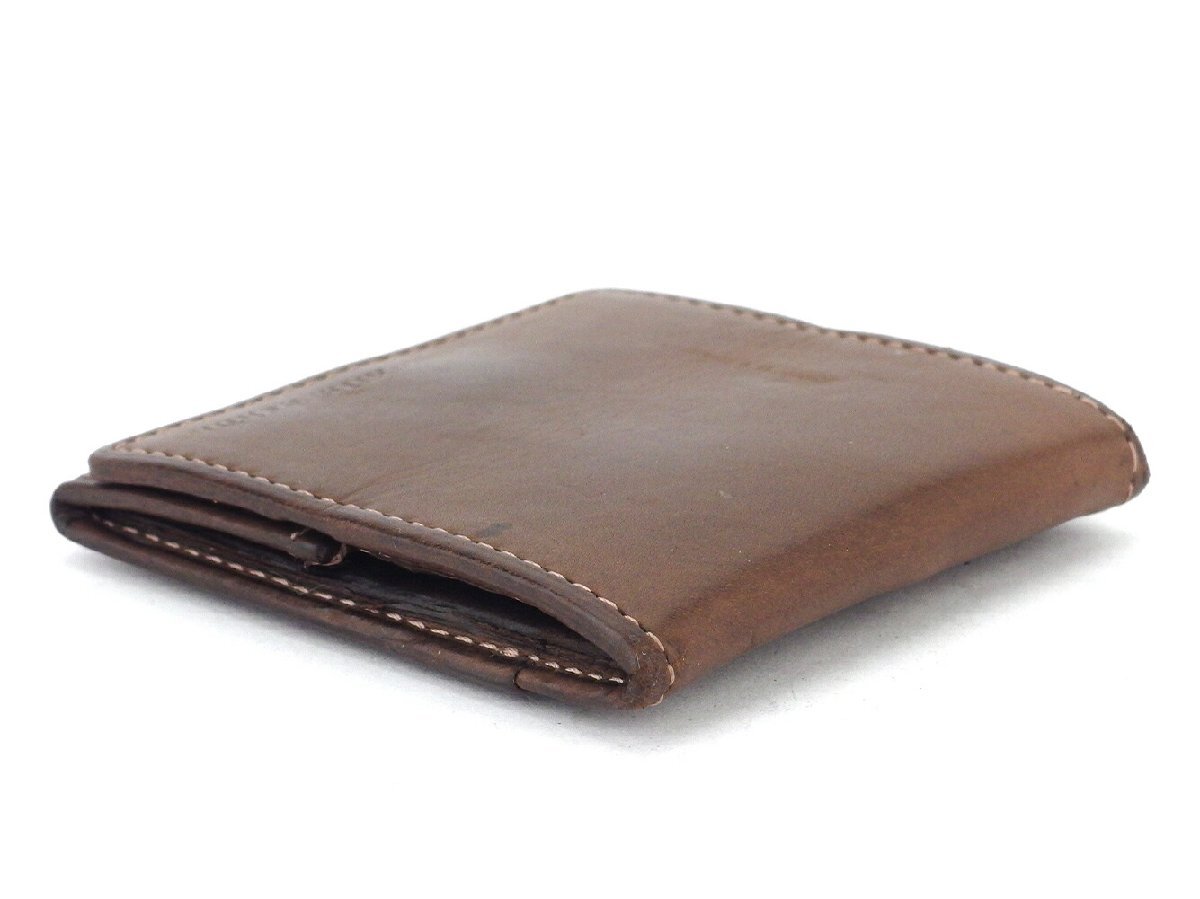 【30%OFFクーポン】ミラショーン mila schon コインケース ロゴ スクエアフォルム ブラウン レディース 中古_画像3