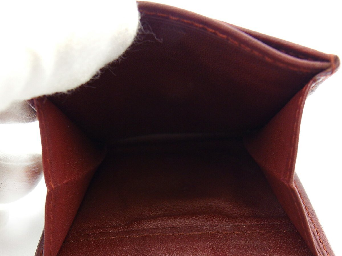 【30%OFFクーポン】カルティエ CARTIER コインケース マストライン ボルドー ゴールド レディース 中古_画像5