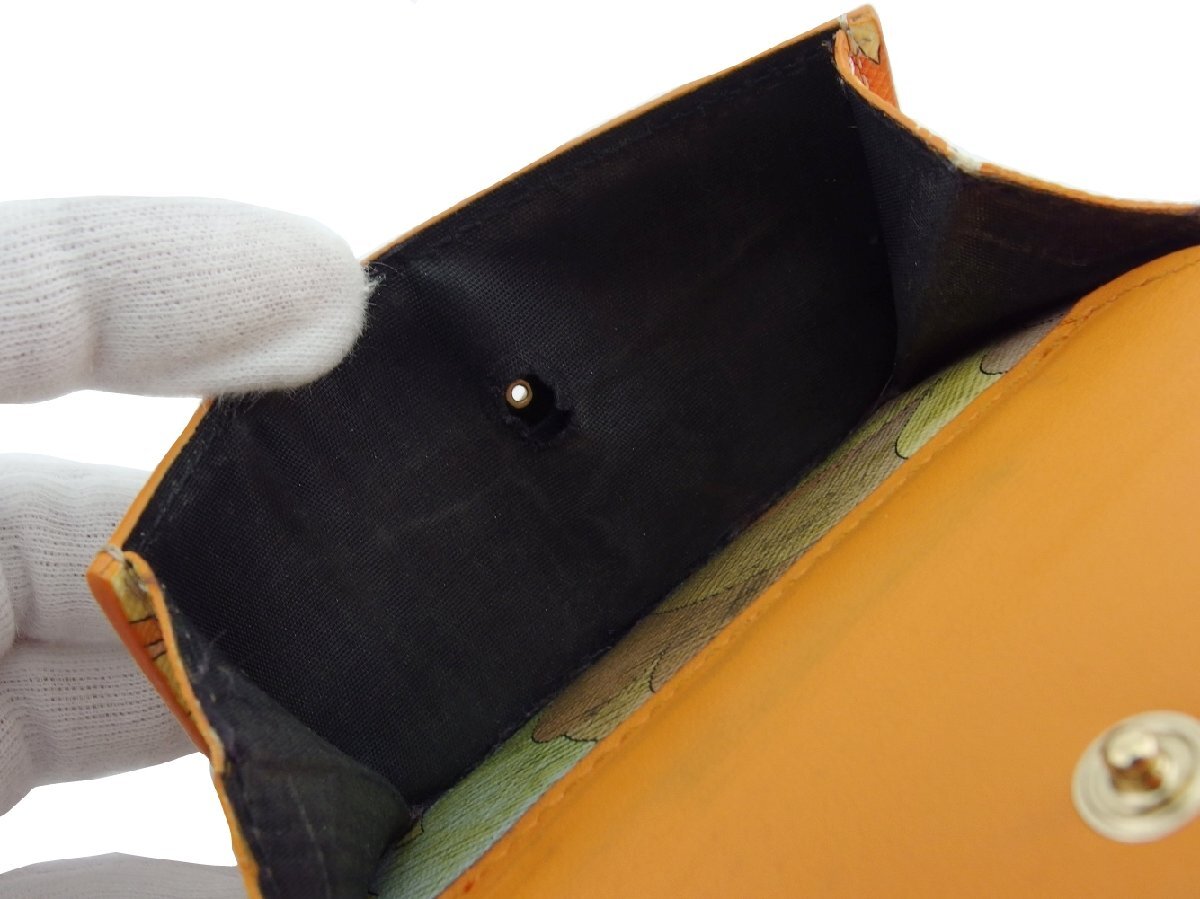 【30%OFFクーポン】エミリオプッチ Emilio Pucci 三つ折り財布 プッチ(柄) マルチカラー オレンジ イエロー ベージュ系 レディース 中古_画像8