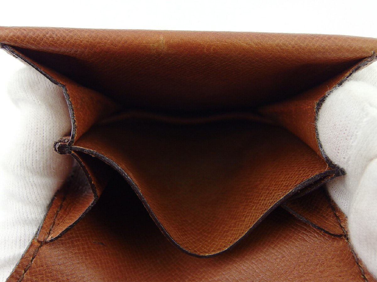 【30%OFFクーポン】ルイ・ヴィトン LOUIS VUITTON コインケース モノグラム ポルトモネグセ ブラウン ベージュ レディース 中古_画像6