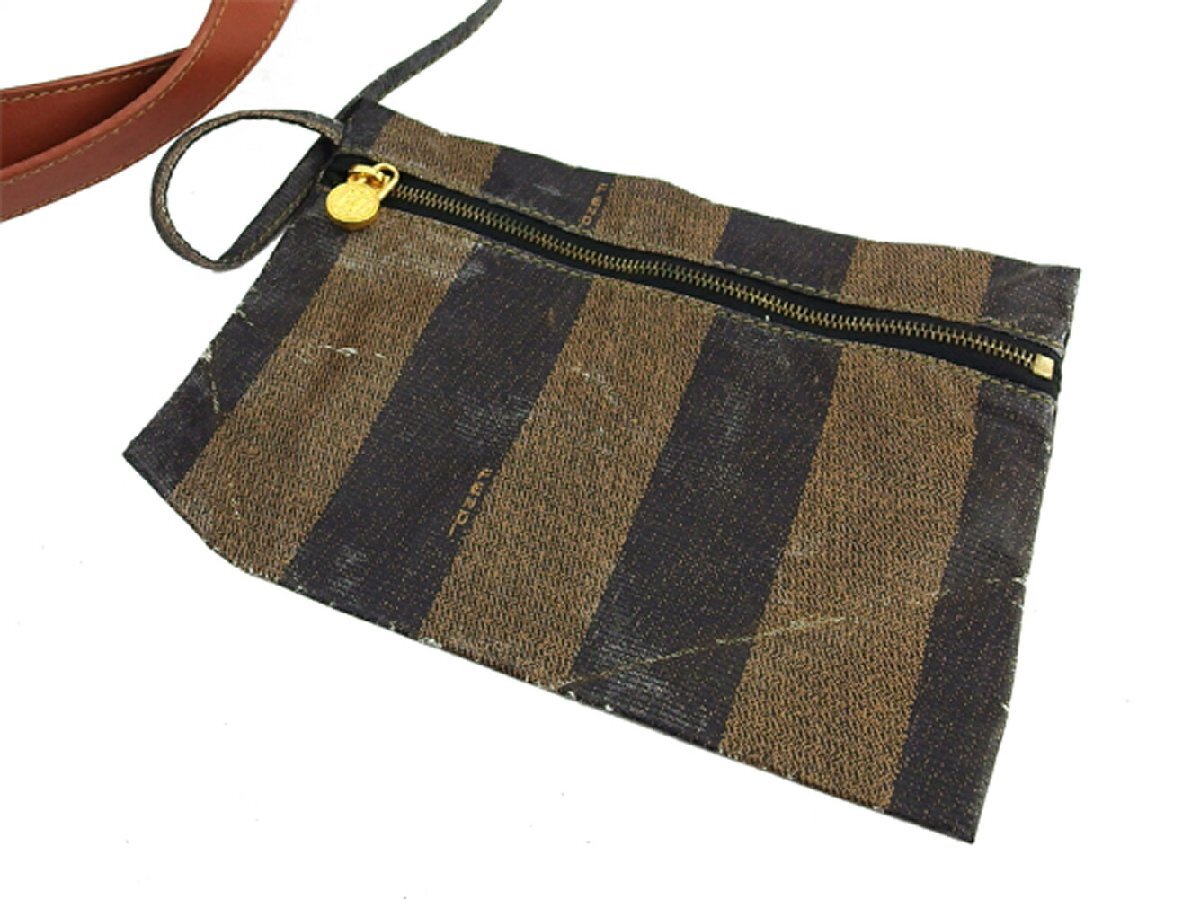 【30%OFFクーポン】フェンディ FENDI トートバッグ ブロックチェック ベージュ ブラック ブラウン レディース 中古_画像6