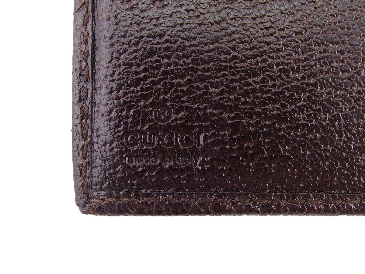 【30%OFFクーポン】グッチ GUCCI 札入れ GGプラス シェリーライン ベージュ ブラウン グリーン系 レディース 中古_画像7