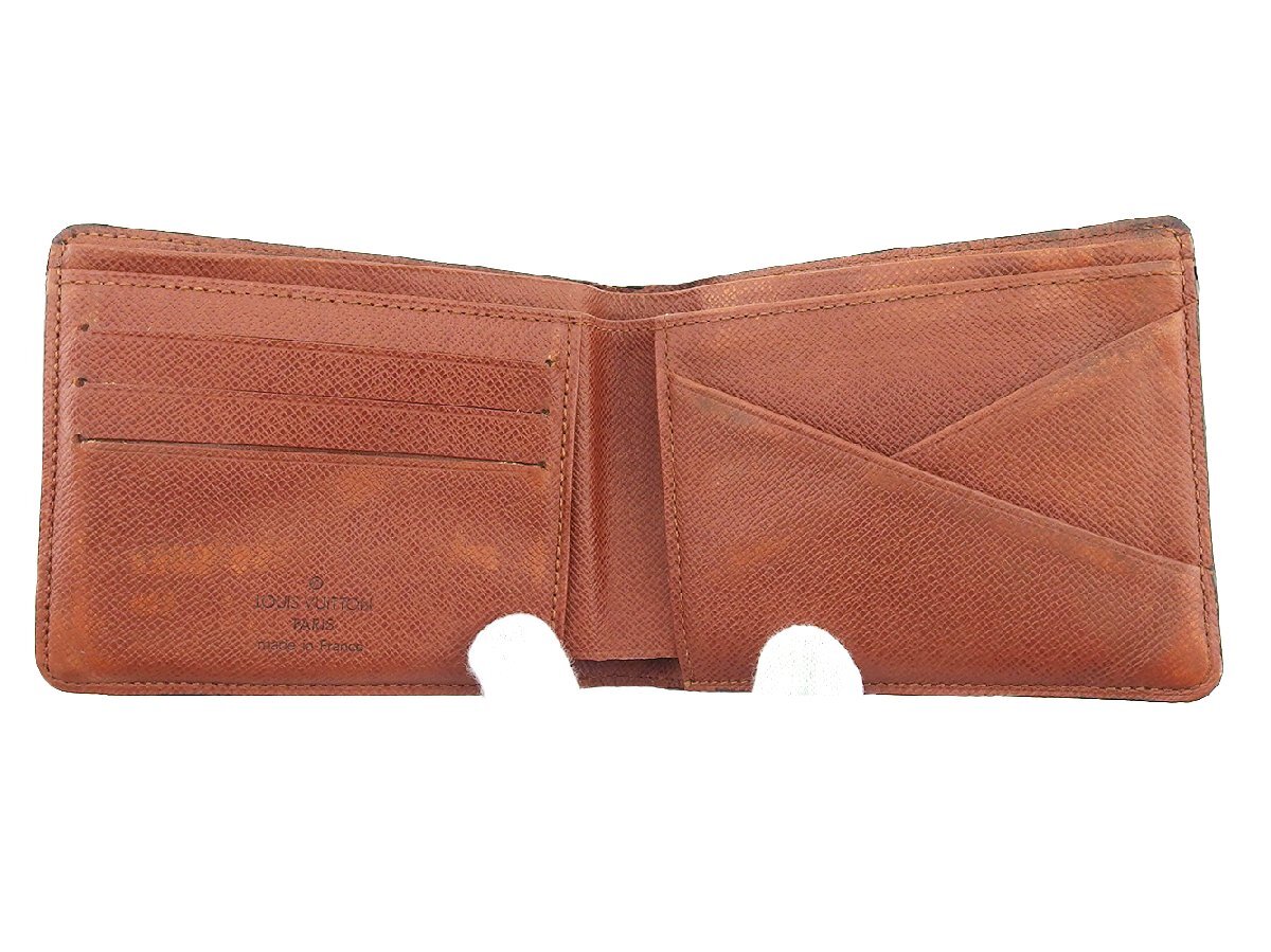 【30%OFFクーポン】ルイ・ヴィトン LOUIS VUITTON 札入れ モノグラム ポルトフォイユミュルティプル ブラウン ベージュ レディース 中古_画像5