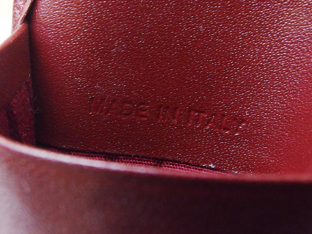 【30%OFFクーポン】カルティエ CARTIER 札入れ マストライン ボルドー×ゴールド レディース 中古_画像8