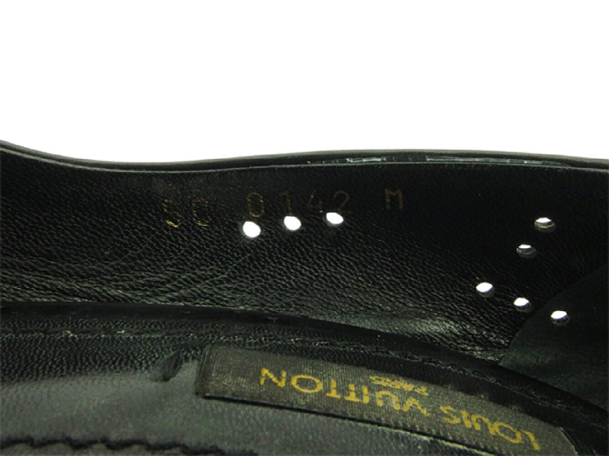 【30%OFFクーポン】ルイ・ヴィトン LOUIS VUITTON パンプス 型抜きデザイン ♯36 ポインテッドトゥ ブラック ゴールド レディース 中古_画像10