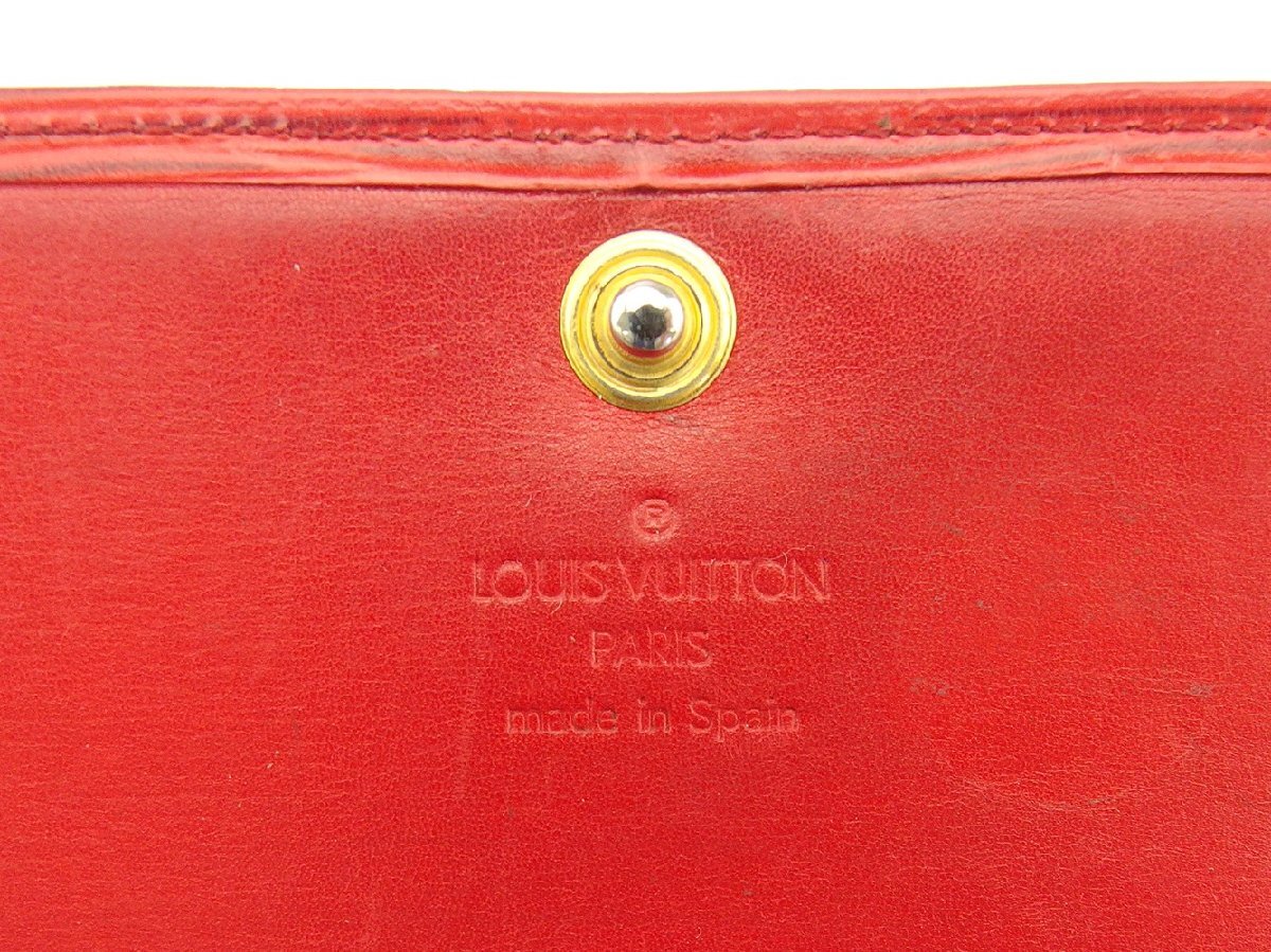 【30%OFFクーポン】ルイ・ヴィトン LOUIS VUITTON 三つ折り財布 エピ ポルトトレゾールインターナショナル ルーシ?ュ レディース 中古_画像7