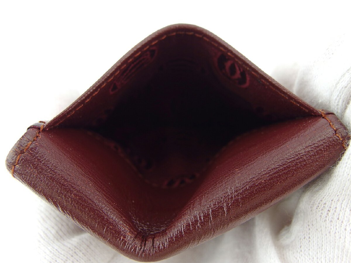 【30%OFFクーポン】カルティエ CARTIER コインケース マストライン ボルドー ゴールド レディース 中古_画像9