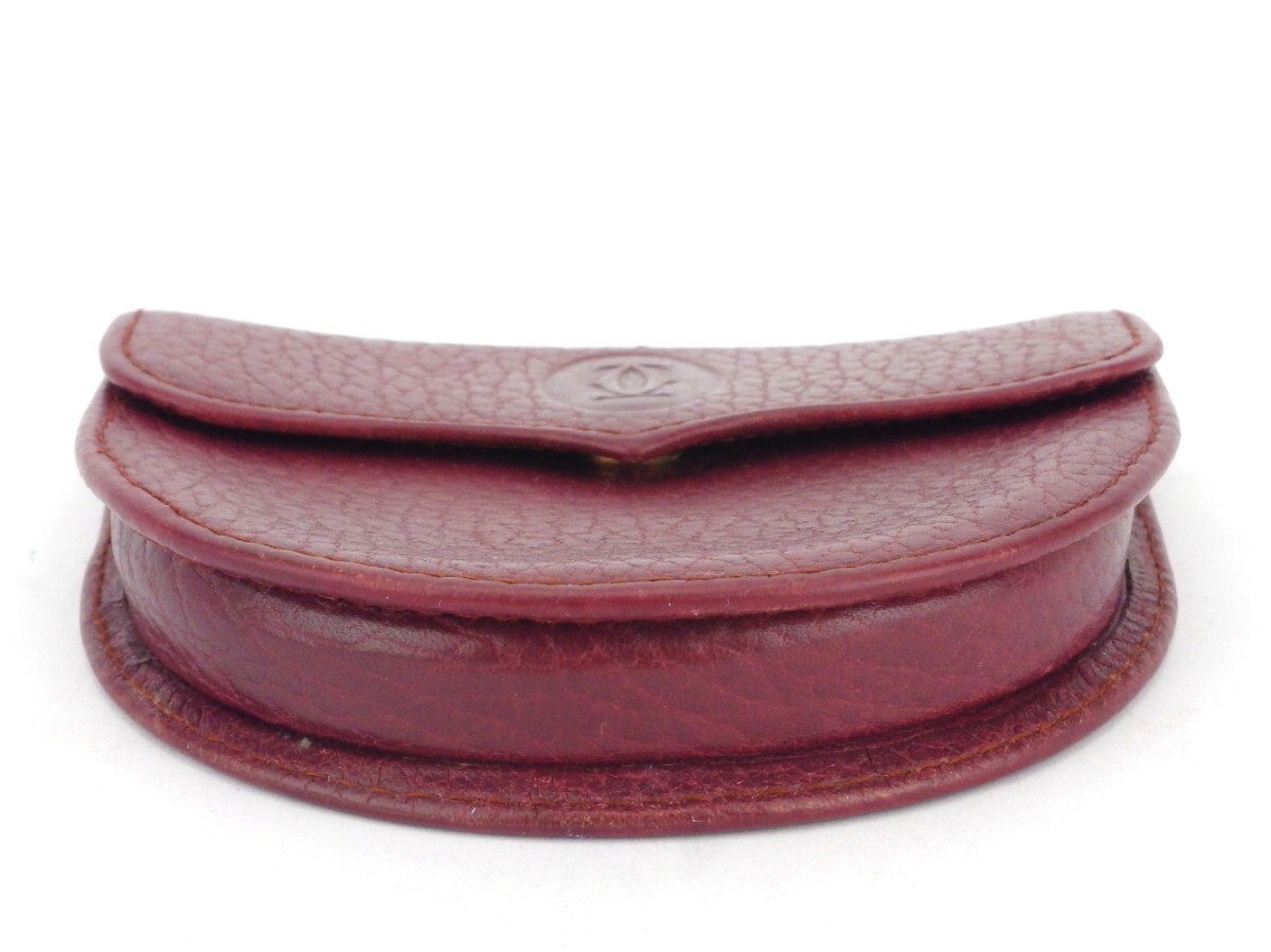 【30%OFFクーポン】カルティエ CARTIER コインケース マストライン ボルドー レディース 中古_画像5