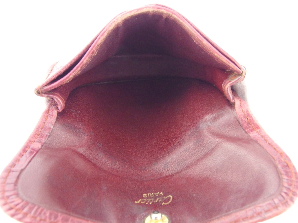 【30%OFFクーポン】カルティエ CARTIER コインケース マストライン ボルドー レディース 中古_画像6