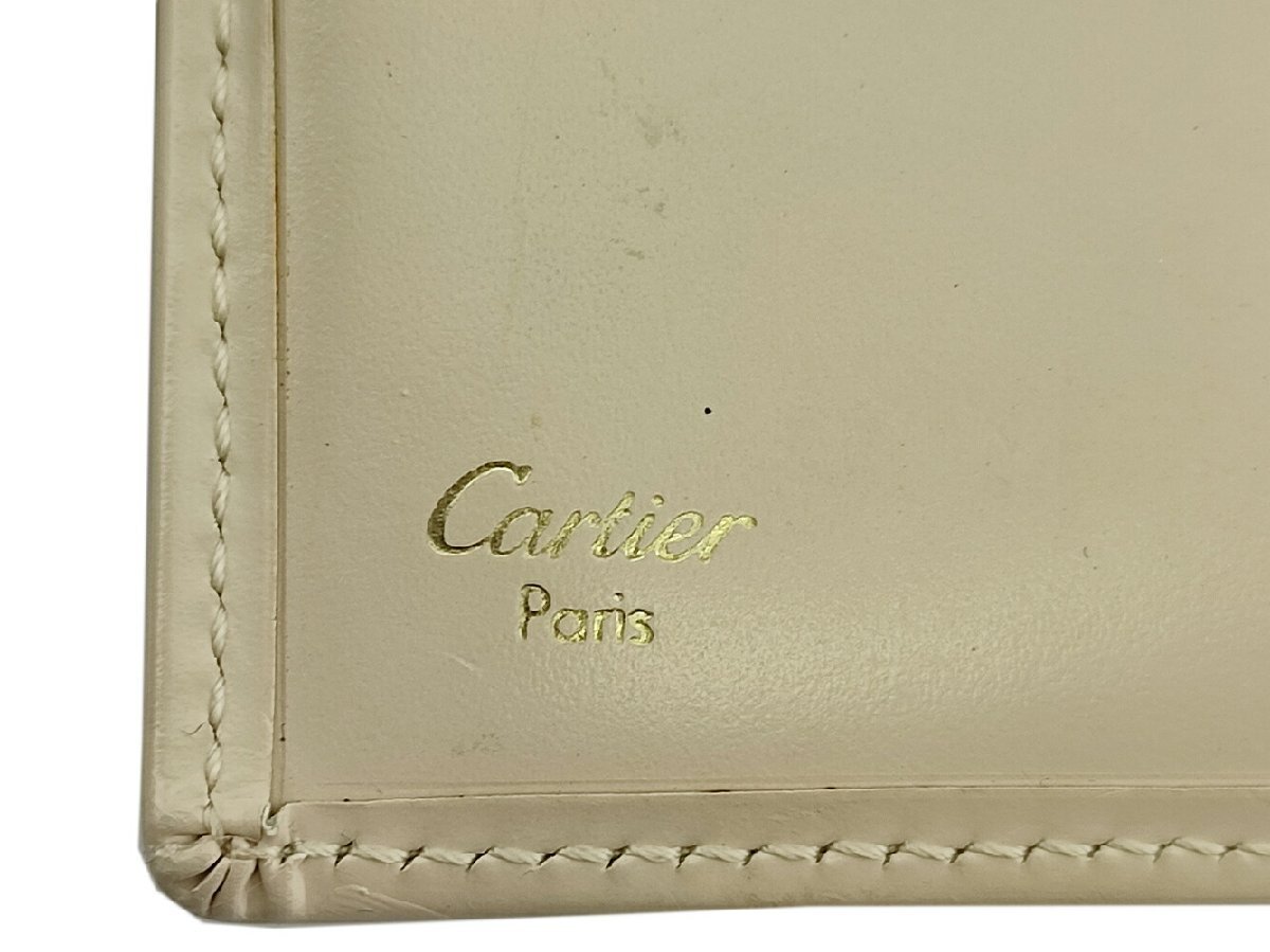 【30%OFFクーポン】カルティエ CARTIER 三つ折り財布 ラブコレクション ベージュ ゴールド レディース 中古_画像8