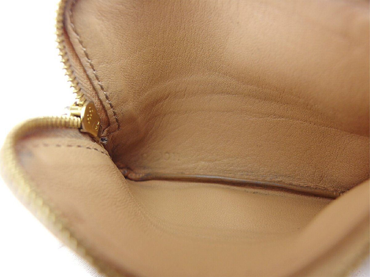【30%OFFクーポン】セリーヌ CELINE コインケース バイカラー ベージュ×ブラック×ゴールド レディース 中古_画像9