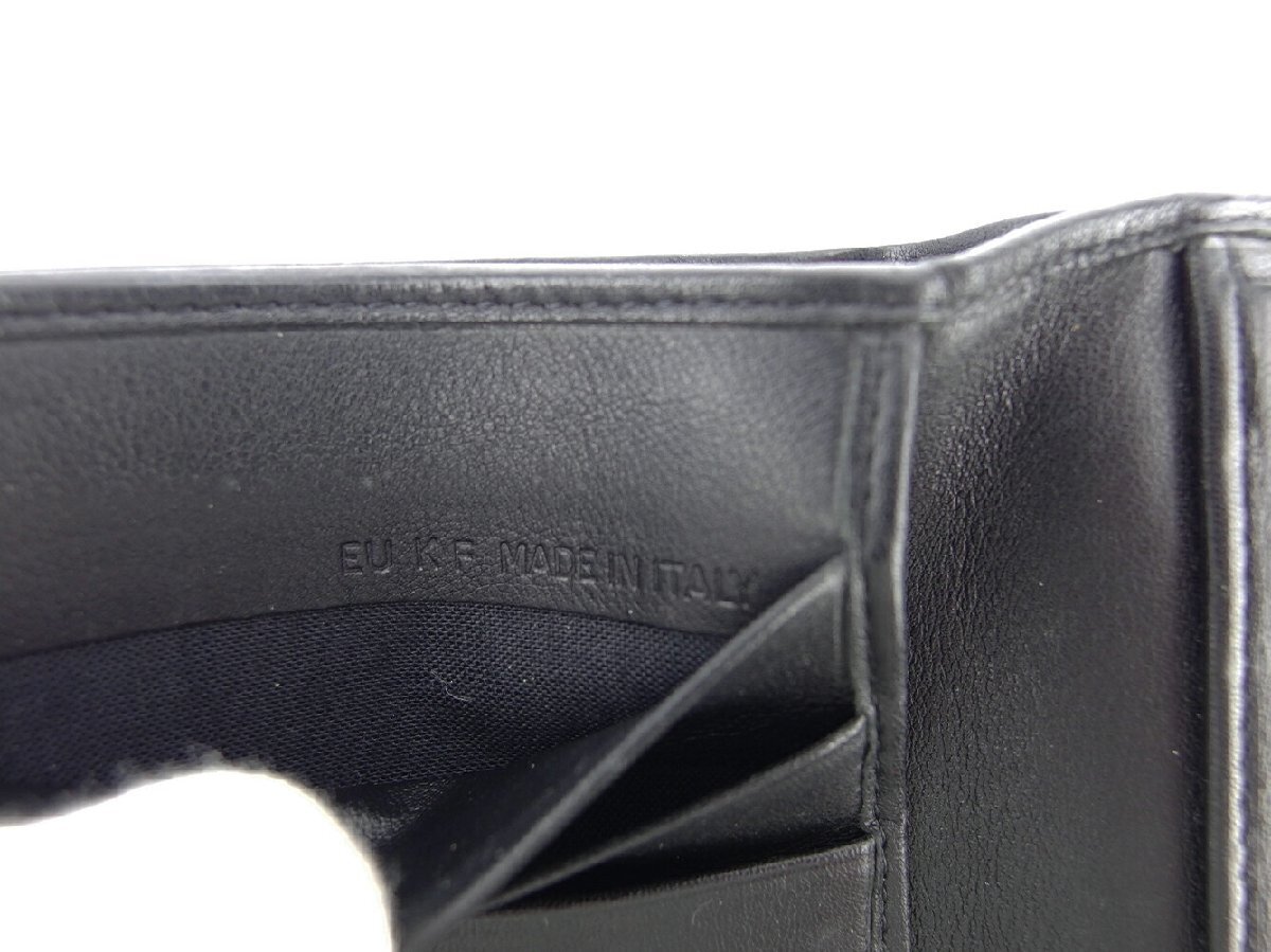 【30%OFFクーポン】カルティエ CARTIER 三つ折り財布 トリニティ ブラック ゴールド シルバー系 レディース 中古_画像10