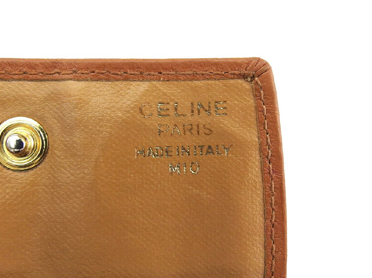 セリーヌ CELINE コインケース マカダム ブラウン ベージュ レディース 中古_画像7